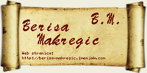 Beriša Makregić vizit kartica